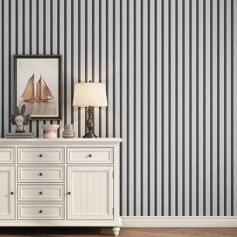 Self Adhesive Wood Grain Wall Panel Waterproof Background Wall Grille Sticker Suitable for Ceiling Living Room Decoration