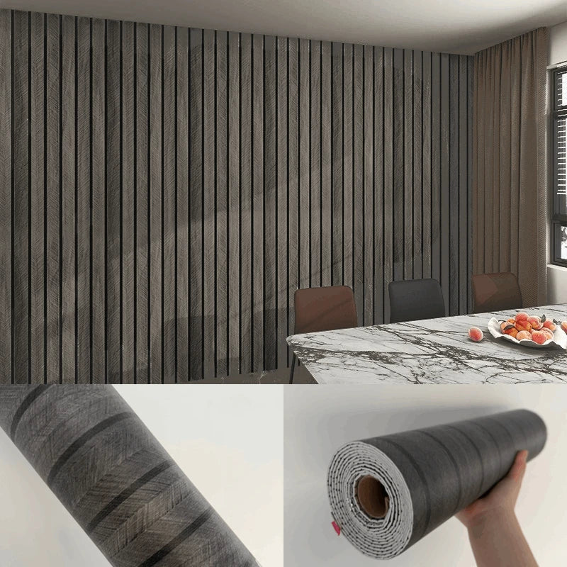 Self Adhesive Wood Grain Wall Panel Waterproof Background Wall Grille Sticker Suitable for Ceiling Living Room Decoration
