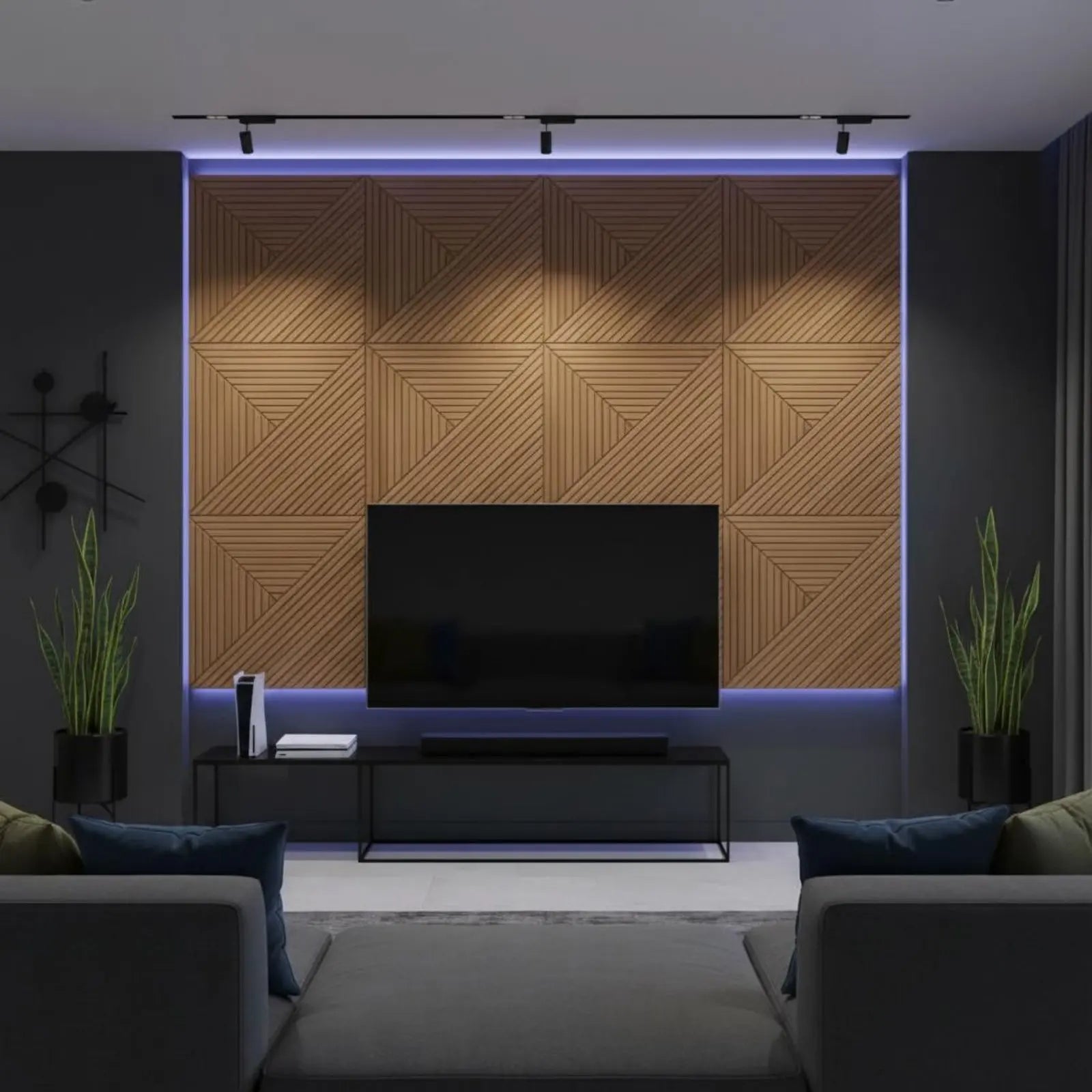 Wood Grain Acoustic Panel Reduce Reverberation Three-Dimensional Decorative Wall Panel autoAdhesive Acoustic Foam Flame
