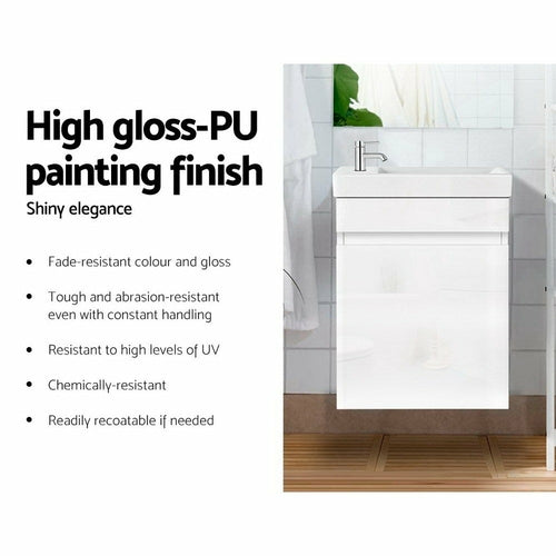 Cefito 400mm Bathroom Vanity Basin Cabinet Sink Storage Wall Hung