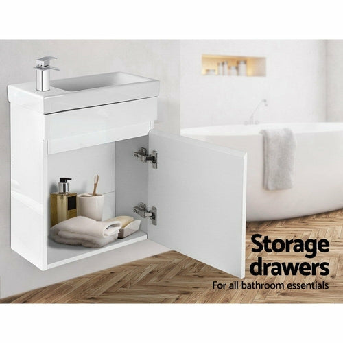 Cefito 400mm Bathroom Vanity Basin Cabinet Sink Storage Wall Hung