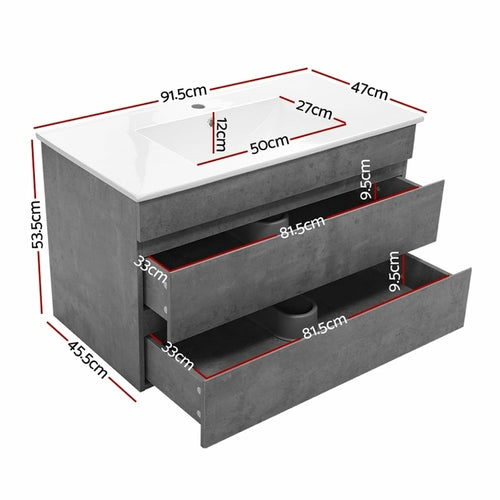 Cefito 900mm Bathroom Vanity Cabinet Basin Unit Sink Storage Wall