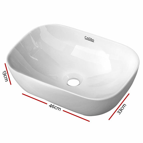 Cefito Ceramic Bathroom Basin Sink Vanity Above Counter Basins White