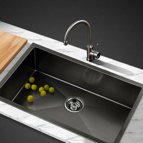 Cefito 70cm x 45cm Stainless Steel Kitchen Sink Under/Top/Flush Mount