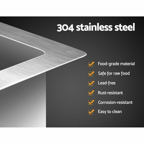 Cefito 77cm x 45cm Stainless Steel Kitchen Sink Under/Top/Flush Mount