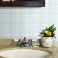 Tiles 3D Peel and Stick Wall Tile Hexagon White (30cm x 30cm x 10