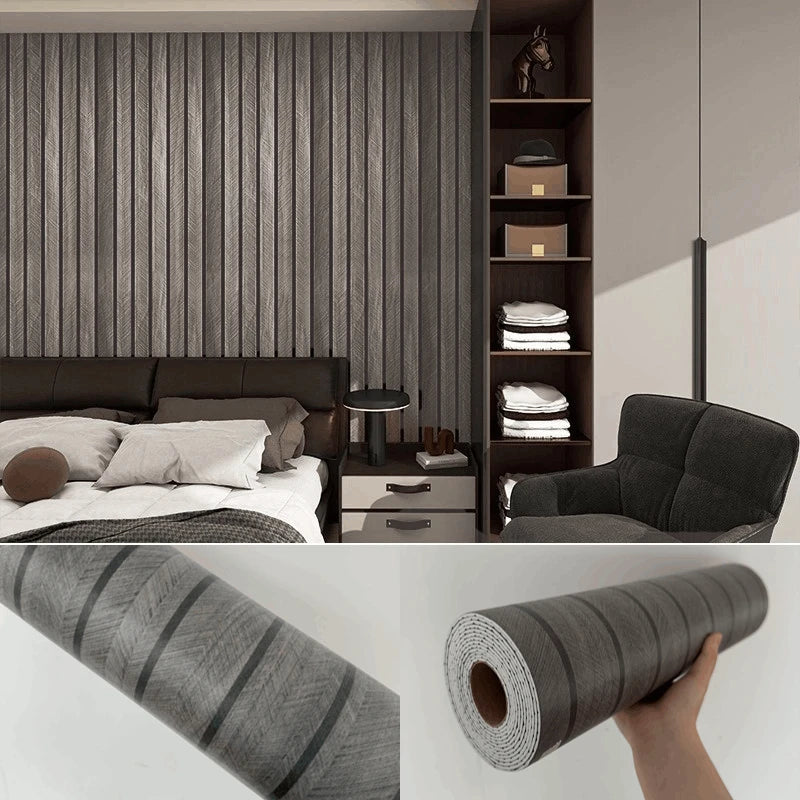 Self Adhesive Wood Grain Wall Panel Waterproof Background Wall Grille Sticker Suitable for Ceiling Living Room Decoration