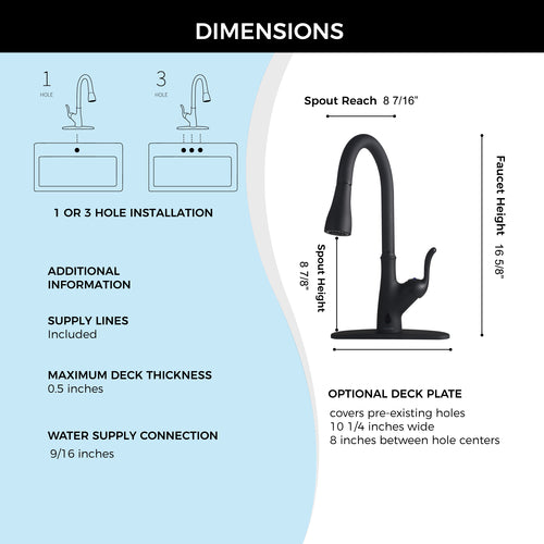 Retro Pull Down Touchless Single Handle Kitchen Faucet