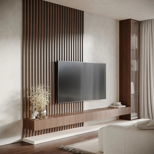 LAMELA-3 Acoustic Slat Wood Panels | 1.2" Strip | Wall Decor