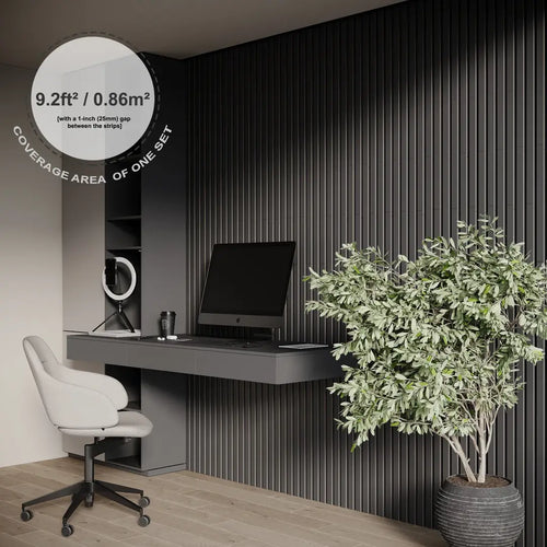 LAMELA-3 Acoustic Slat Wood Panels | 1.2" Strip | Wall Decor